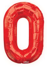 Number 0 Red - 34" in