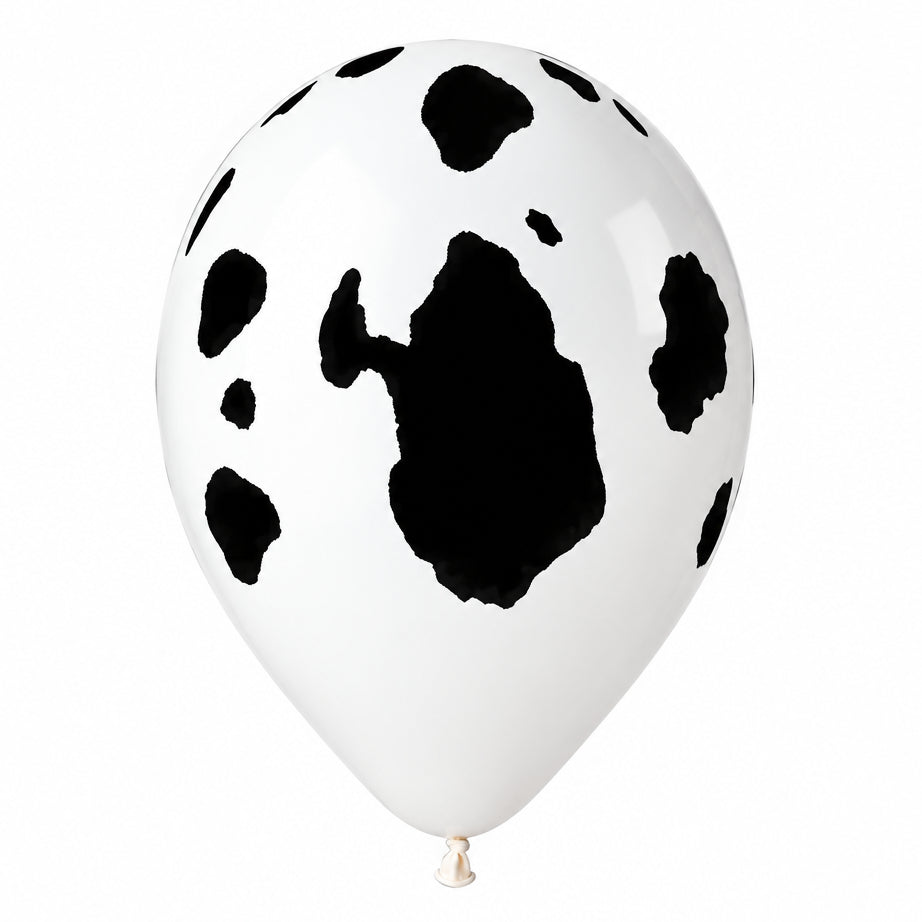 Cow Spots Balloon White-Black 13 in.