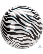 Animal Print Orbz 16" in - Foil Balloon - Zebra
