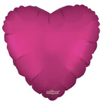 Solid Hot Pink Matte Heart 18" Single Pack