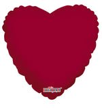 Solid Burgundy Heart 18" Single Pack
