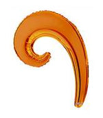 Metallic Orange 5-pack Kurly Wave Foil 14"