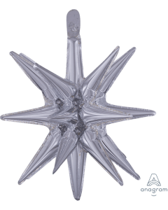 Silver Magic Star Foil Balloon 20" in