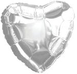 Silver Heart Shaped Foil Balloon 4" (5 Units per package)