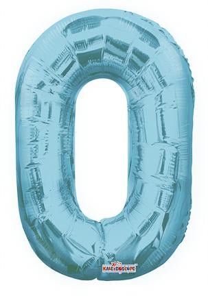 Number 0 Light Blue - 14" in