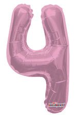 Number 4 Light pink - 14" in