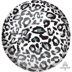 Animal Print Orbz 16" in - Foil Balloon - Snow Leopard