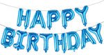 Blue Happy Birthday Foil Balloon Banner Mylar Kits 16"