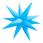 Non-Foil Starburst 3D Balloon -40in. Neon Electric Blue