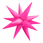 Non-Foil Starburst 3D Balloon -40in. Neon Electric Pink