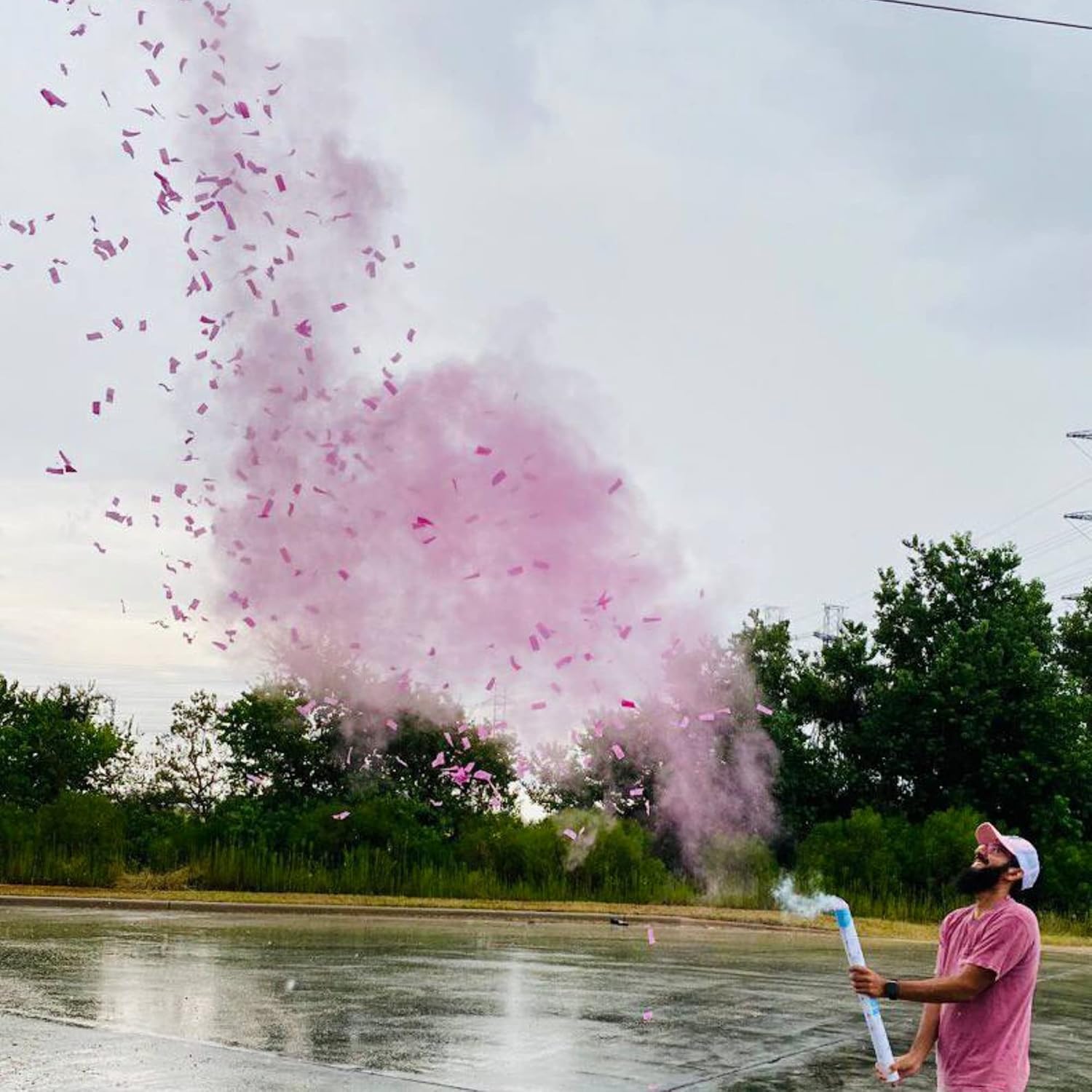 XL - 24" Gender Reveal Powder & Confetti Cannon - Pink (2 pack)
