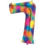 Number 7 Rainbow Splash - 34" in