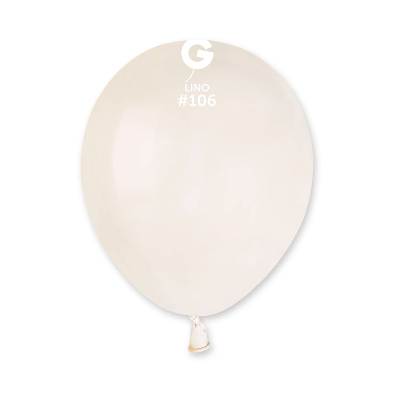 GEMAR | Solid Balloon Linen #106 - 5 in. Marshmallow