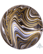 Black Marblez Orbz 16" in - Foil Balloon