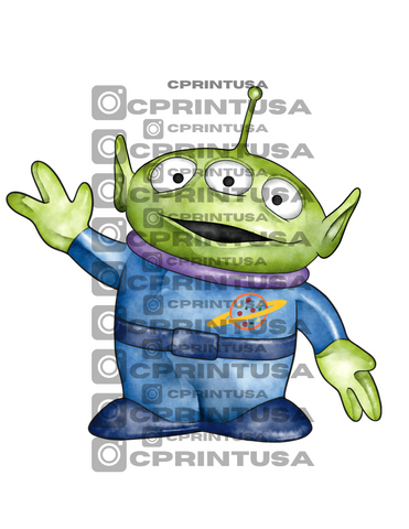ALIEN WATERCOLOR TOY STORY CUT OUT (BULKY ITEM)
