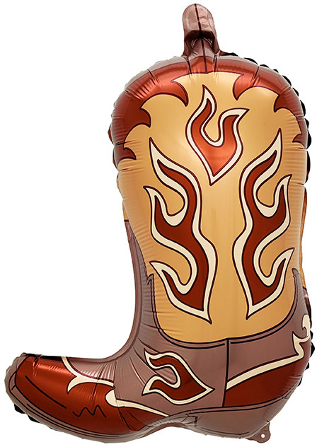 23" Pattern Cowboy Boot Foil Balloon