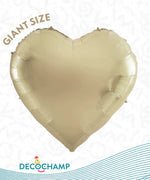 Champagne DecoHeart Balloons 68"