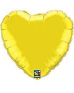 Citrine Yellow Heart Shaped Foil Balloon 4" (5 Units per package)