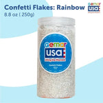 Rainbow Confetti Jar Foil Irregular Flakes 8.8 onz.
