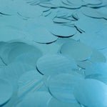 Light Blue Confetti Foil 1" in