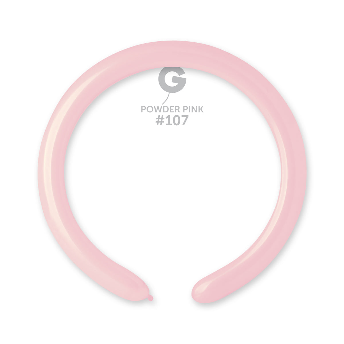 GEMAR | Solid Balloon Powder Pink #107 - 2 in.
