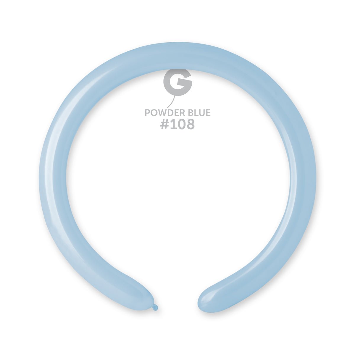 GEMAR | Solid Balloon Powder Blue #108 - 2 in.