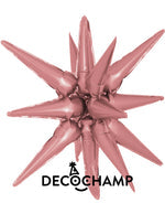 Dusty Rose Starburst 3D Deco champ 22"