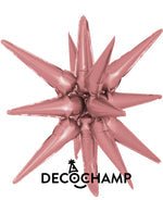 Dusty Rose Starburst 3D Deco champ 22"