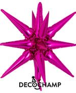 Hot Pink Starburst 3D Deco champ 22"