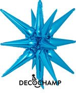 Blue Starburst 3D Deco champ 22"