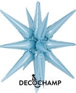 Light Blue Starburst 3D Deco champ 22"