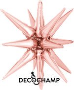 Rose Gold Starburst 3D Deco champ 22"
