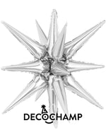 Silver Starburst 3D Deco champ 22"