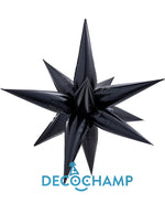 Black Starburst 3D Deco champ 40"