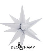 White Starburst 3D Deco champ 26"
