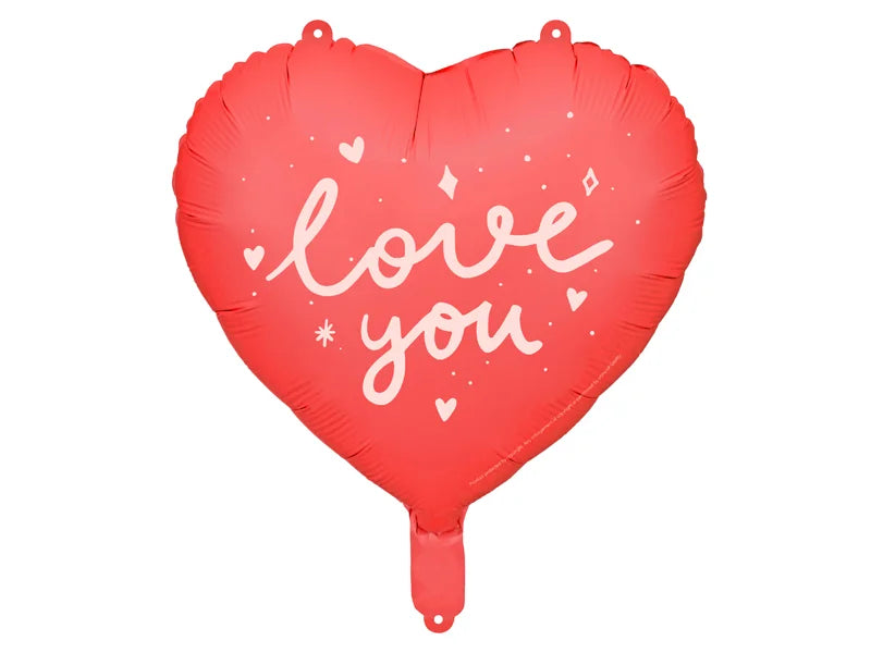 FOIL BALLOON HEART "I LOVE YOU" 18" PARTY DECO