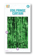 Gren Gloss Foil Fringe Door Curtain