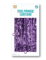 Purple Gloss Foil Fringe Door Curtain