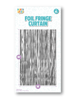 Silver Matte Foil Fringe Door Curtain