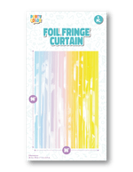 Gradient Macaron Foil Fringe Door Curtain