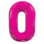Number 0 Hot Pink - 34" in