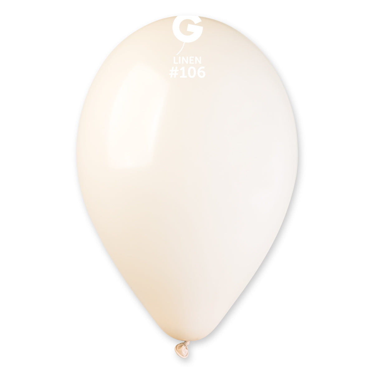 GEMAR | Solid Balloon Linen #106 - 12 in. Marshmallow