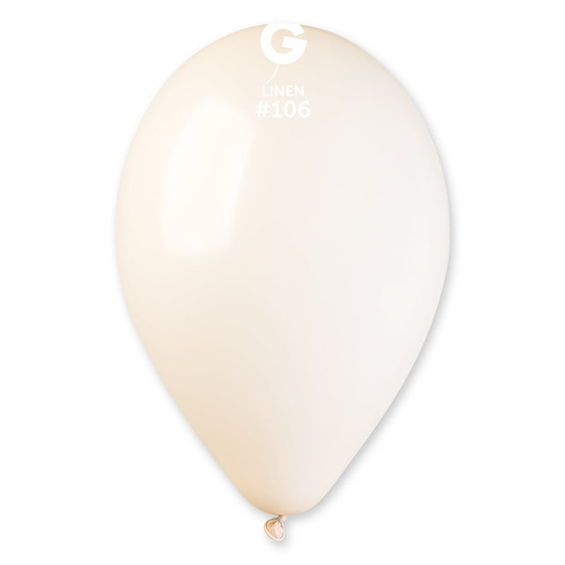 GEMAR | Solid Balloon Linen #106 - 12 in. Marshmallow