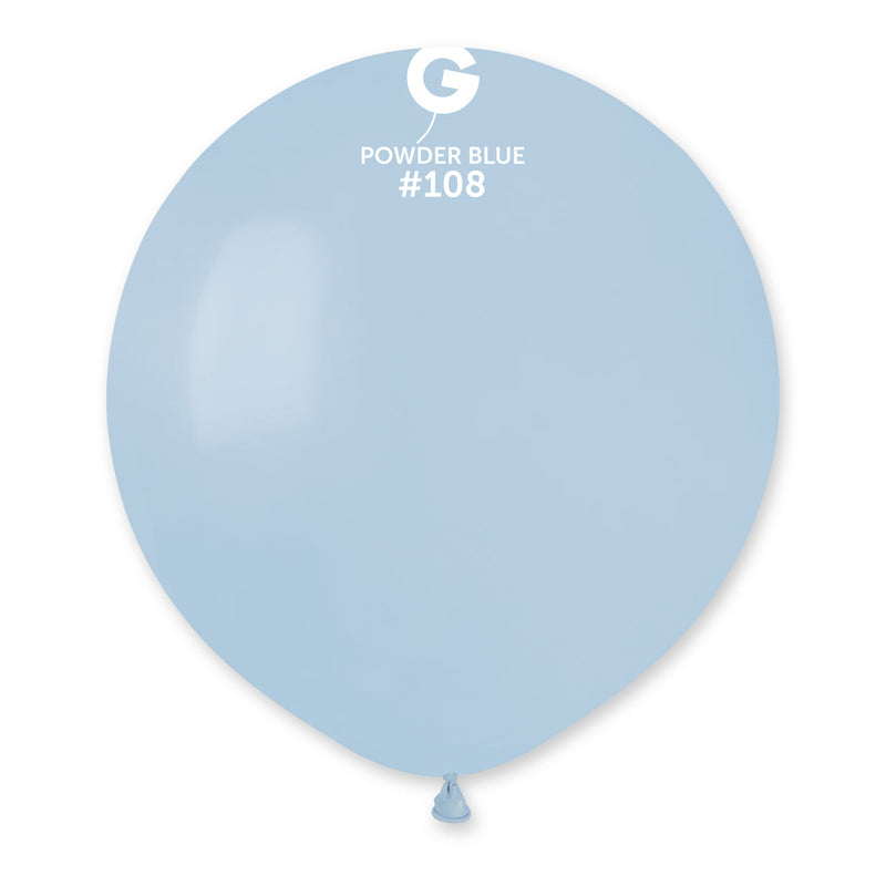 GEMAR | Solid Balloon Powder Blue #108 - 19 in. Marshmallow