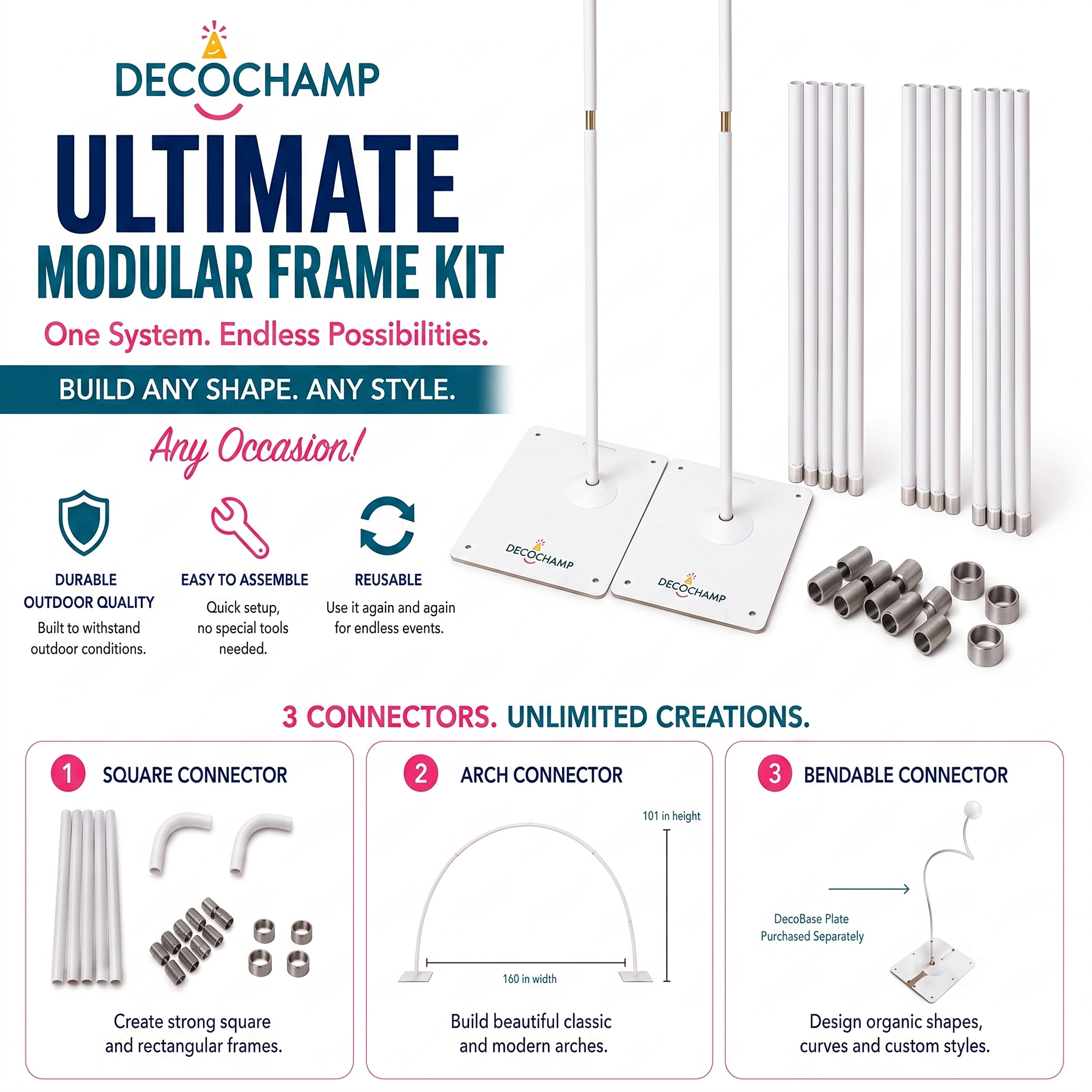 Decochamp Ultimate All-in-One Modular Outdoor Frame Kit
