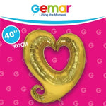 Gold Link Heart Gemar Single pack 40"