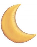 Gold Moon Shaped Metallic Foil Balloon - 9" in - 5 Per Package