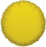 Gold Solid Round Mylar - Single Pack 18"