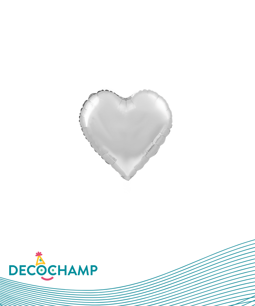 DecoHeart 9" Silver (5 Units per package)