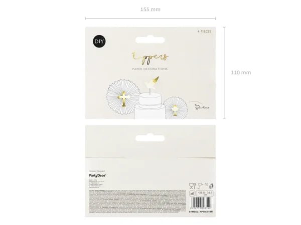 CAKE TOPPER FIRST COMMUNION (26.5-31.5CM - 1PKT/6PC)